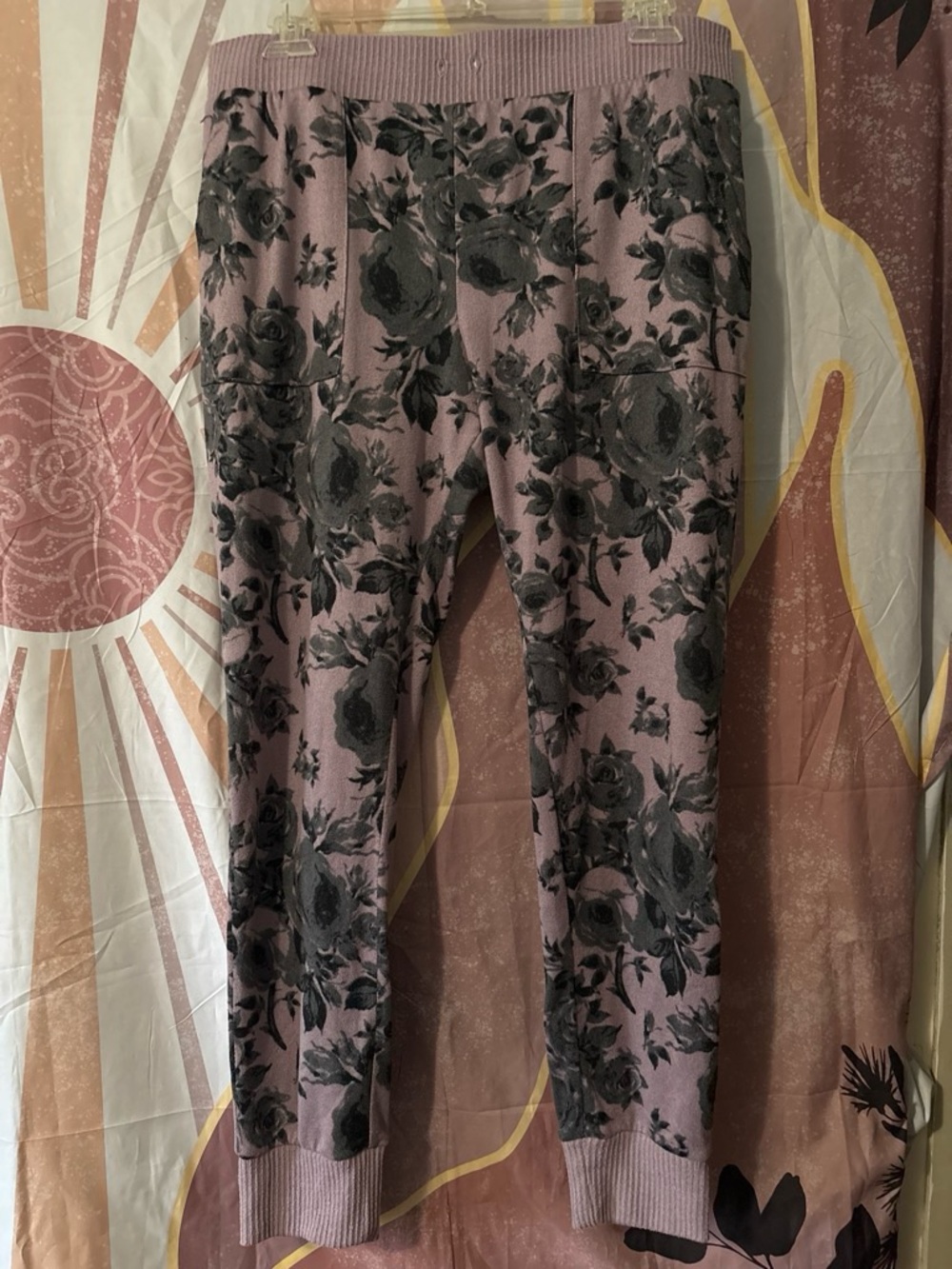 Honeydew Intimates Mauve Floral Knit Joggers